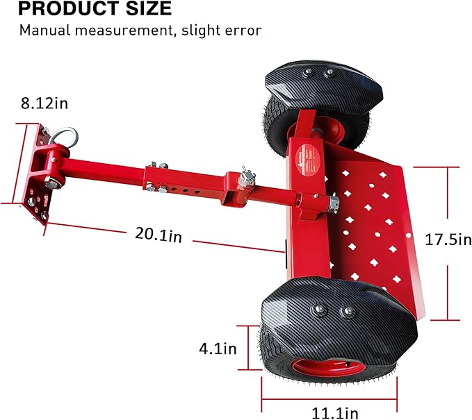 Wheels Lawn Mower Sulky for Lawn and Landscape Professionals,Mower Rear Bracket,Fender Design for Lawn and Landscape Professionals (Red)