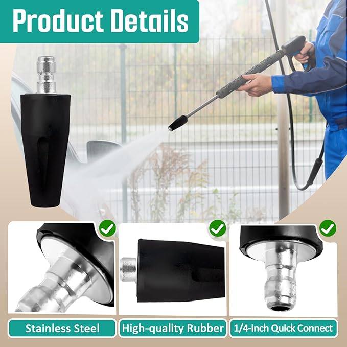 2000 PSI Turbo Nozzle Pressure Washer Replacement for Greenworks 5201402, 1/4-Inch Quick Connect, Rotary Pressure Washer Nozzle
