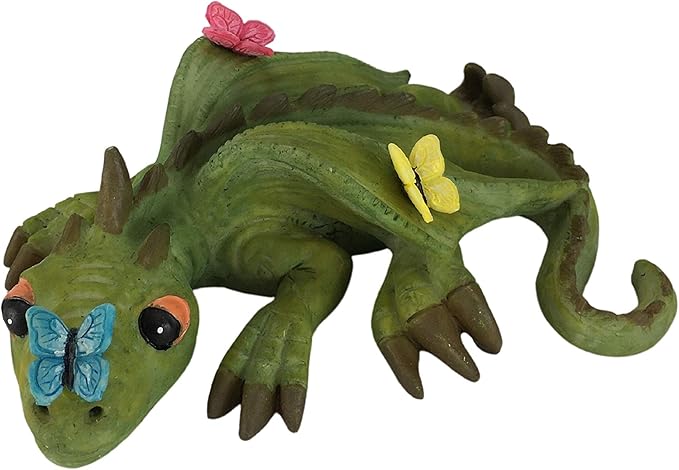 GlitZGlam Cody The Green Miniature Dragon of Azar for Your Fairy Garden/Miniature Garden