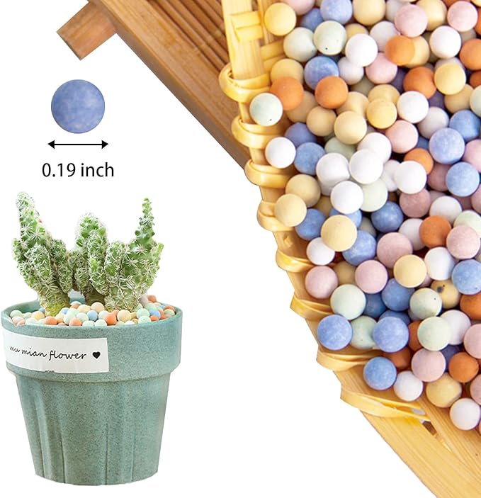 5LBS Ceramsite Clay Pebbles for Orchid - Mini Leca Clay Pebble for Plants Drainage - Perfect Ceramsite Balls as A Soil Topper for Indoor Plants, Cacti Succulents Bonsai.