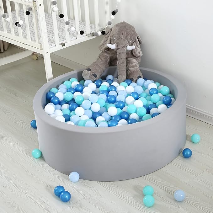 TRENDPLAY Plastic Balls for Ball Pits 2.2 Inch, Pack of 50 100 200 500 Hollow Balls, Perfect for Toddler Baby Pools,Party,Festival Decoration