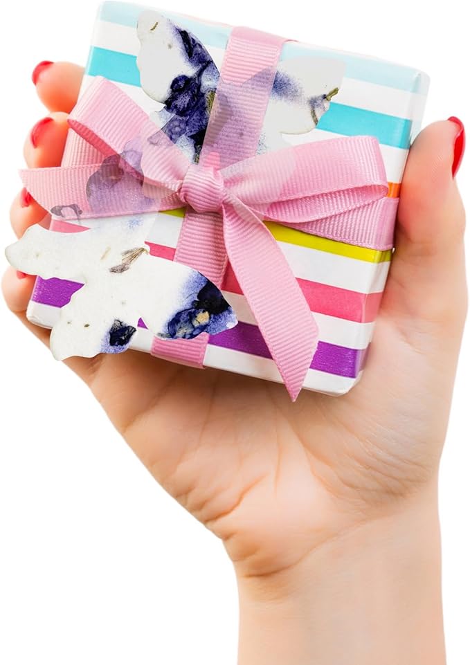 50 pcs Small Purple Butterflies – Plantable Seed Paper for Weddings, Gifts, and Life Events (#45s)