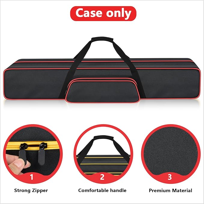 Pole Saw Bag for WORX/for DEWALT/for Greenworks/for EGO Power+/for BLACK+DECKER Electric Telescoping ChainSaw, Cordless Power Saw Storage Case for Extension Tree Trimmer Attachment(Box Only)-Red