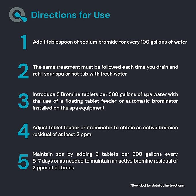 AquaDoc Bromine Tablets for Spa Hot Tub - 3.5lbs Sanitizing Bromine for Hot Tubs - 1 Inch Spa Tablets