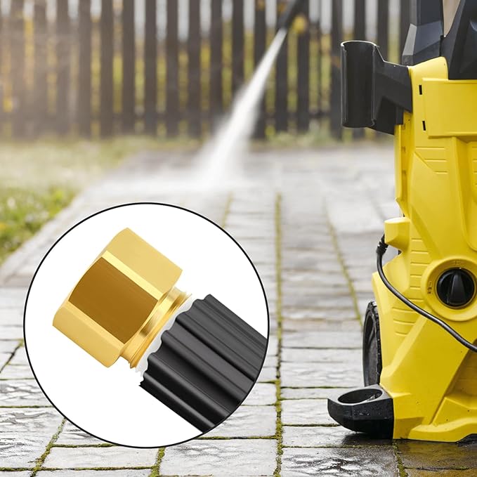 GASHER 4Pcs Brass M22 Pressure Washer Fitting Kit Used To Connect with Power Washer Guns,Hoses Pumps