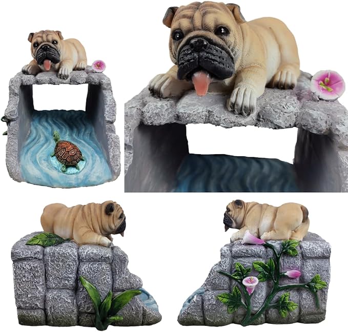 Dog Statues Gutter Extension Garden Decoration, Resin Outdoor Decor, Animal Downspout Diverter, 3"4" Extender Splash Block