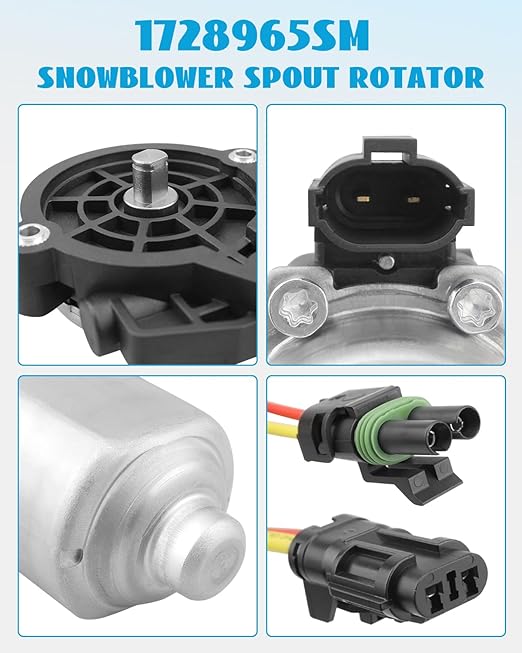 Snowblower Spout Rotator Chute Motor Fit for Various Murray/Simplicity Snowblowers Replace 1728965SM