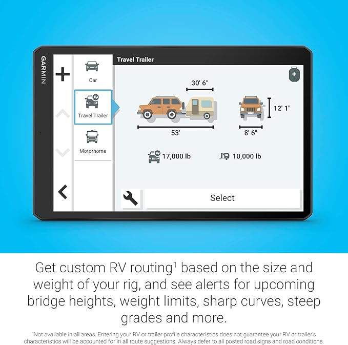Garmin RV 1095 MT-S RV GPS Navigator
