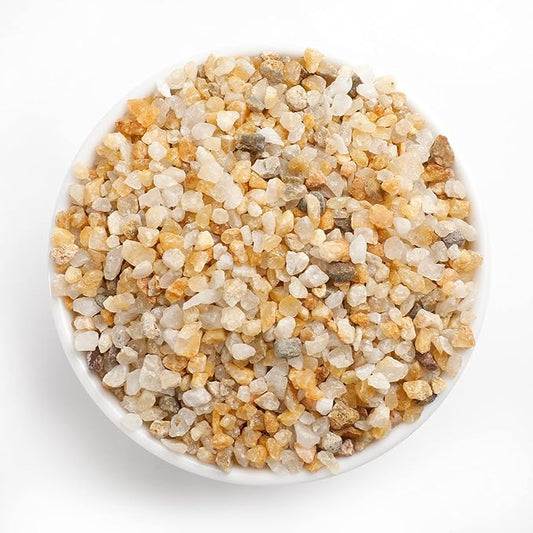 Coarse Golden Sand Stones, Boniosz 5lb Succulent and Cactus Bonsai Rocks Small Decorative Pebbles for Terrariums, Fairy Gardening, Top Dressing, and Houseplants