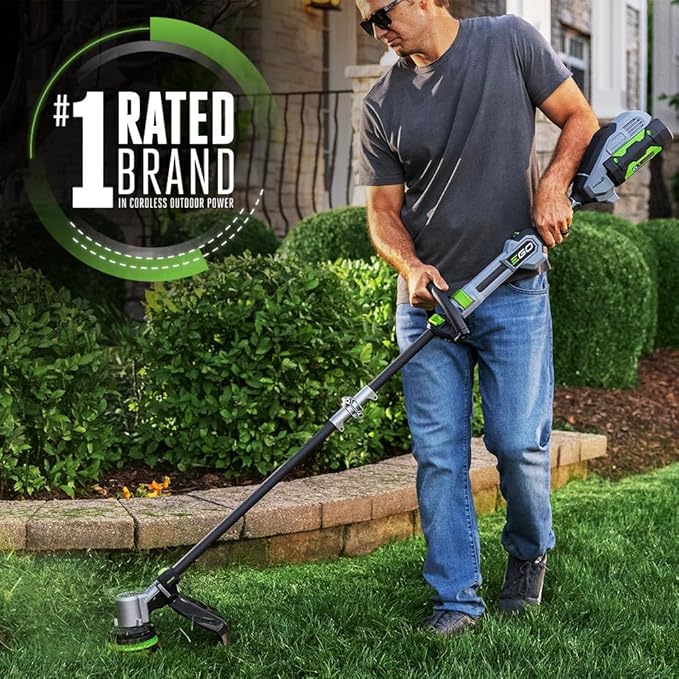 EGO POWER+ String Trimmer, Battery Powered, 16" Trimmer for Weeds and Grass with POWERLOAD, Telescopic Carbon Fiber Shaft, Battery and Charger Not Included - ST1610T