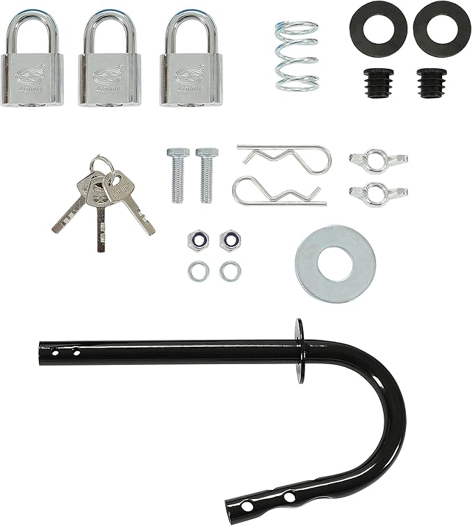 ECOTRIC 10pc 3 Place Weed Eater Rack Carrier Mount On Landscape Truck Trailer Enclosed Trimmer Rack Holder w/Lock Pair