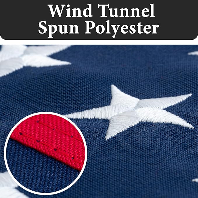 American Flags for Outside 3x5-100% MADE IN THE USA -Indestructible Durable Outdoor Heavy Duty Spun Polyester -US Flags 3x5 Outdoor -American Flag Sewn Stripes and Embroidered Stars - FMAA Certified