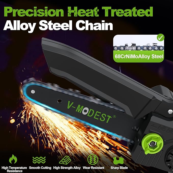 2-IN-1 Cordless Pole Saw 8 inch &6 inch, Pole Saws for Tree Trimming 2 * 4.0Ah Battery Powered, Electric Pole Saw Brushless 15ft Max Extension Pole Chainsaw for Tree Trimmer Wood Cutting