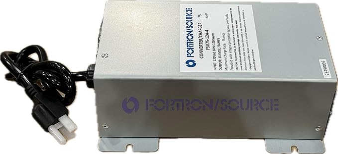 RV Power Converter | 75 Amp | 4-Stage Battery Charger | Fortron/Source SRV Series Power Supply | AC-DC Converts 120VAC to 13.75VDC | FSV75-12A-4