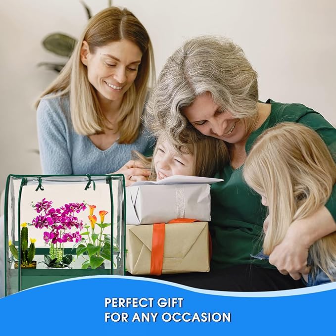 Mini Tabletop Garden Greenhouse Nursery Plant Cover Tent Humidity Domes for Indoor and Outdoor Home Gardening Germination and Seedling Propagation - 28x20x28 Inches(PLGH7050PD)