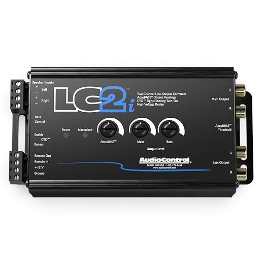 Alpine S2-A60M S Series Mono Class D Subwoofer Amplifier 600W with LC2i 2 Channel Line-Output Converter with AccuBASS Bundle