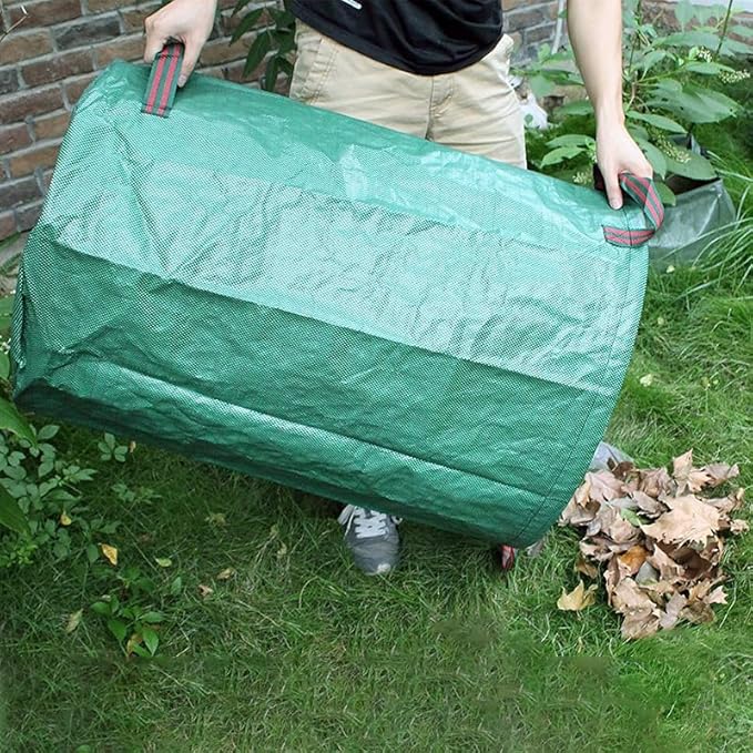 3-Pack 32 Gallon Garden Waste Bag Leaf Bags Reusable Heavy Duty Waste Bags Perfect for Garden, Lawn, Leaf/Leaves, Yard Debris Storage and Garden Accessories