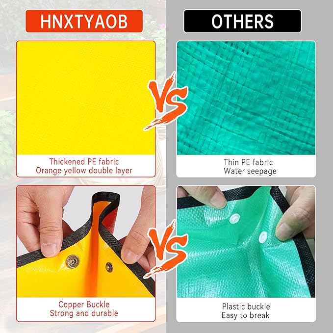 Repotting Mat for Indoor Plant Transplanting and Potting Soil Mess Control Portable Succulent Planting Potting Tray Gardening Gifts for Women Men Plant Lover Gifts (Orange 27" x 27")