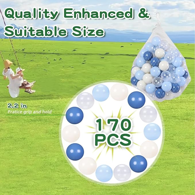 TRENDPLAY Plastic Balls for Ball Pits - Hollow Balls- Safe and Exciting Playtime - Perfect for Baby Pools, Birthday Party Decoration