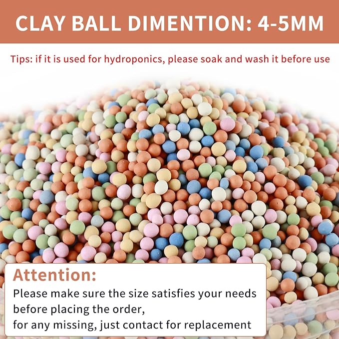 4lb LECA Clay Pebbles 4-5MM- Blue Clay Balls for Plants, Leca Balls for Plants, Horticultural Grade for Soil Hydroponics Aquaponics