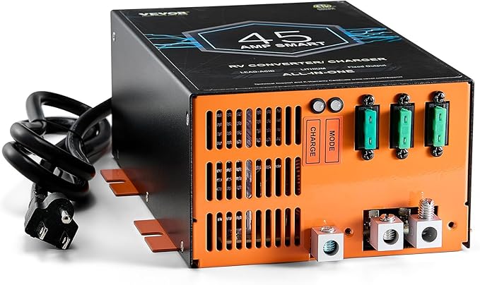 VEVOR RV Converter, 45 Amp, 110V AC to 12V DC RV Power Converter Battery Charger with 4 Stage Smart Charging 13V to 16.5V Adjustable Operating Range, Compatible with Lithium Lead Acid Battery, ETL