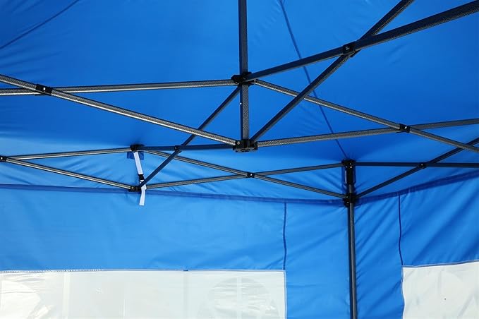 COBIZI 10x10 Pop Up Canopy Without Sidewall,Heavy Duty Canopy UPF 50+ All Season Wind Waterproof Commercial Outdoor Wedding Party Tents for Parties Canopy Gazebo with Carry Bag(10 x 10 ft Black)