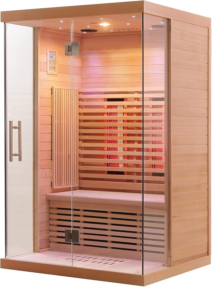 3Pcs Full Far Infrared Carbon Fiber Glass Red Light Heater Tube, Infrared Sauna Heater Tube Sauna Accessories, 110V Heater, Infrared Suana Heating Tube for Wooden Indoor/Outdoor Sauna (110V)