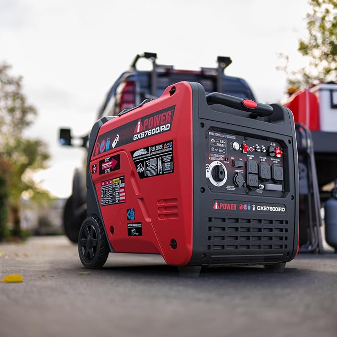 A-iPower 7600-Watt Dual Fuel Inverter Generator Remote Start, Power Supplies with 322cc OHV Engine, CO Sencsor, Gas and Propane Powered, for Backup Home Use, Tailgating, RV, Power Outages(GXS7600iRD)