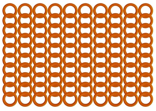 1/4" Pressure Washer Quick Coupler O-Rings New Orange Seal Kits (100/Pack)