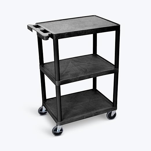FSE 373-STC222-B Flat-Shelf Cart - Three Shelves