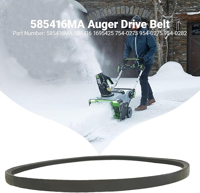 2-Pack 585416MA 585416 Auger Drive Belt for Murray Craftsman MTD Snow Blower, 1/2" x 38" Replacement Belt, Fits 754-0275 954-0275 954-0282 Ariens 07200021