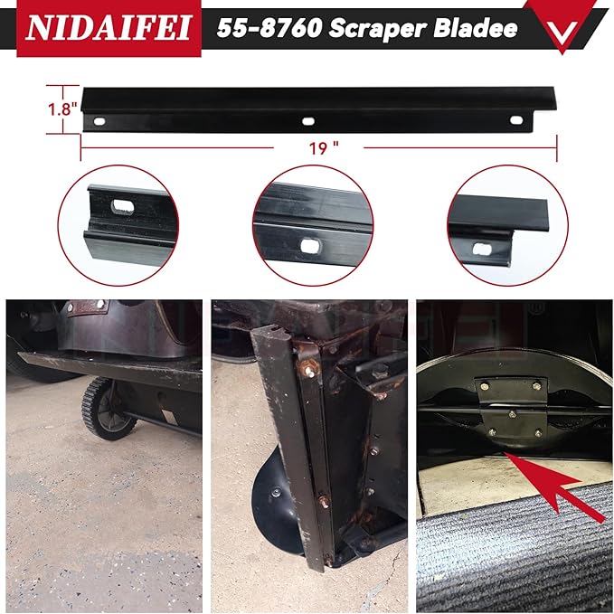 99-9313 Snow Blower Paddles with 55-8760 Scraper Replaces 125-1128 55-9250 55-9251 55-9252 88-0771 73-046 780-180 for Toro 20" 21" CCR2000 CCR2400 CCR2450 CCR3000 CCR3600 CCR3650 Snowthrower