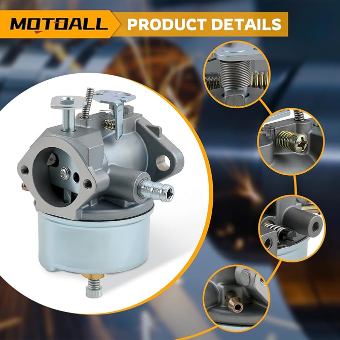 MOTOALL 632334A Snowblower Carburetor for Tecumseh 632370A 632110 632111 632334 632370 632536 640105 Replaces Tecumseh 632334 Carburetor (Normal)