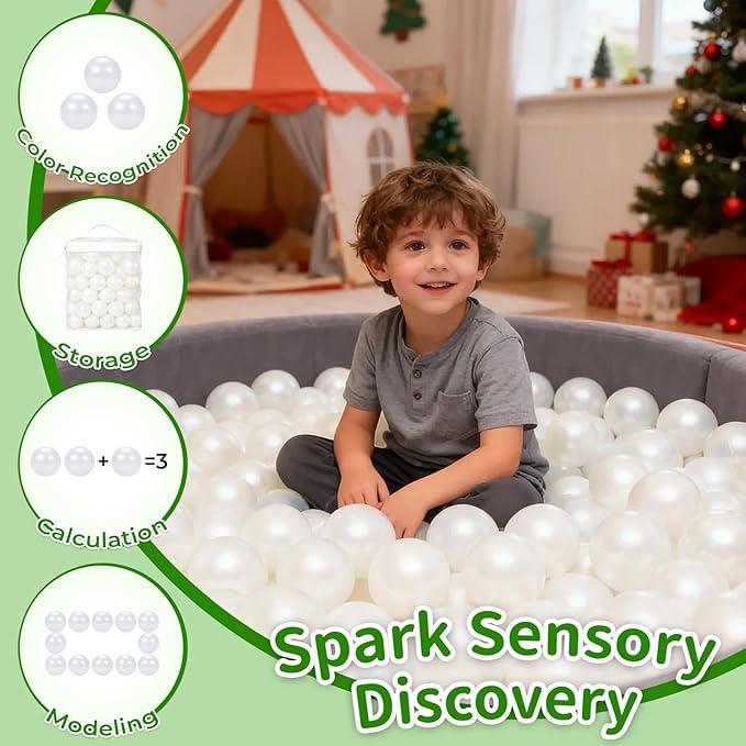 TRENDPLAY Plastic Balls for Ball Pits - Hollow Balls- Safe and Exciting Playtime - Perfect for Baby Pools, Birthday Party Decoration