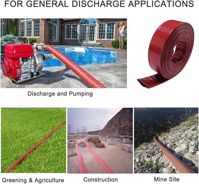 Eastrans 1 1/2 IN x 50 FT Pool Backwash Hose, Extra Heavy Duty Discharge Hose,10 Bar Working Pressure, 30 Bar Burst Pressure,Wall Thickness 1.9mm, High pressure resistance,Ultra Strong Wear Resistance
