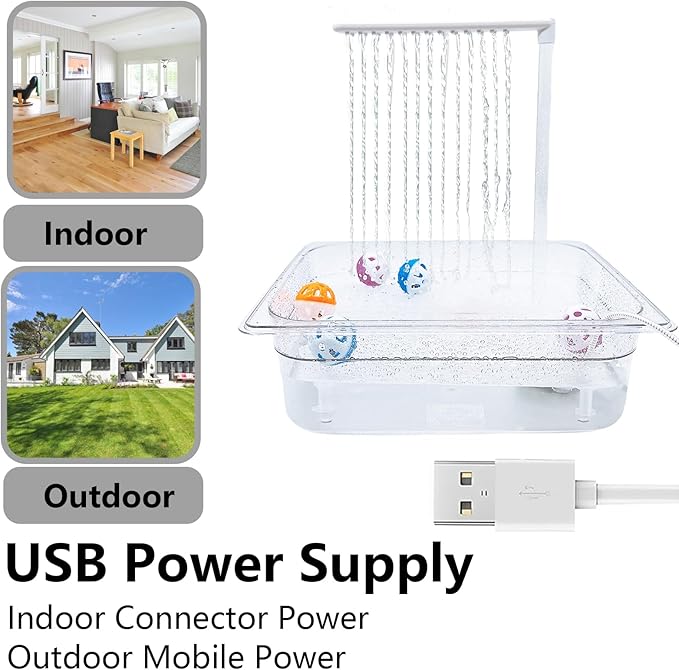 kathson Parrot Bathtub with Pump,Large Automatic Bird Bath Shower Fountain,Parakeet Bath Tub with USB Electric Water Cycle,Bathing Container for Cockatiel,Cockatoo,Lovebird,African Grey,Conure,Budgie