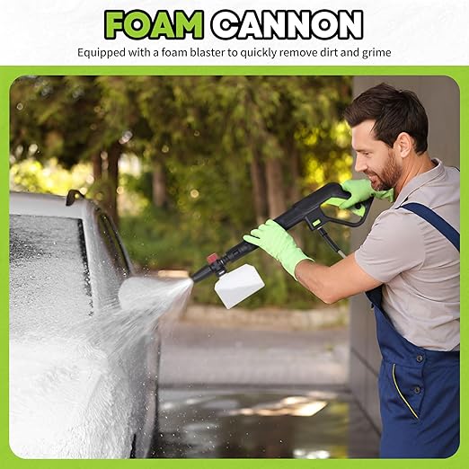 Electric Pressure Washer, 3500 PSI Portable Power Washer with Adjustable Angle Nozzle Head, Foam Cannon for Cars, Garden, Driveway