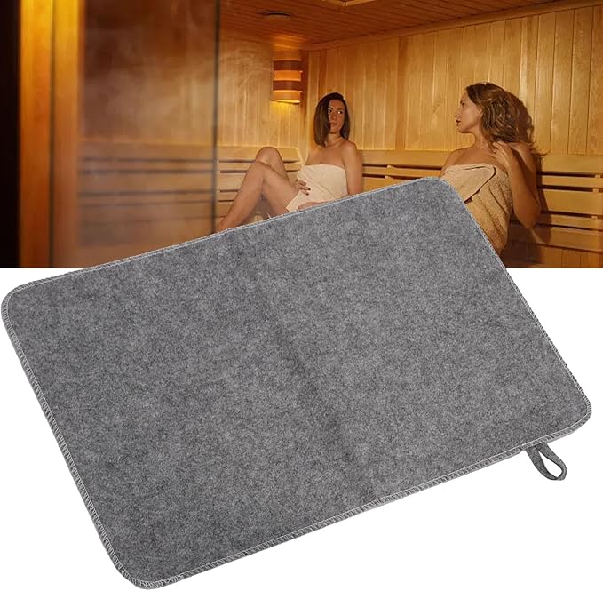Sauna Cushion, Felt Sauna Cushion with Hanging Ring, Breathable Sauna Mat for Inside Sauna or Steam Rooms, Quick Dry Design Sauna Seat Cushion, Sauna Accessories