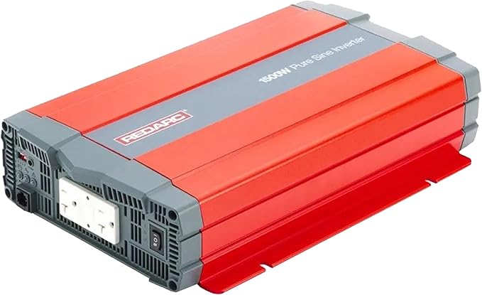 REDARC 1500W Pure Sine Wave Inverter, 12V DC to 110 / 120V AC Power Converter, Portable Power Inverter, Connects to Car Battery System, Adapter for Camper, RV, Truck, Off-Grid Camping