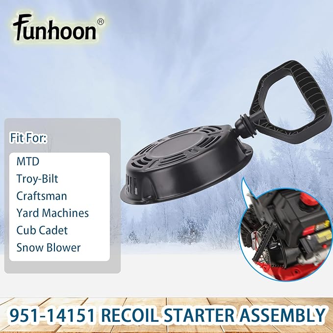 951-14151 Recoil Starter Assembly for Troy Bilt Storm 2410 2420 2620 2690 Snow Blower, MTD 21 inch, Craftsman, Cub Cadet, Yard Machines Snow Throwers Replaces 751-14151 951-10658 751-10658