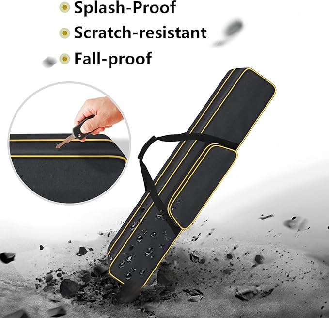 Pole Saw Bag for WORX/for DEWALT/for Greenworks/for EGO Power+/for BLACK+DECKER Electric Telescoping ChainSaw, Cordless Power Saw Storage Case for Extension Tree Trimmer Attachment(Box Only)-Yellow