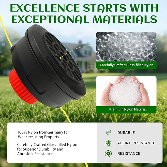 Quintillus H05 Weed Eater Head Universal Trimmer Head String Trimmer Head Bump Feed Weed Wacker Head Grass Trimmer Head Replacement for Weed Warrior, Echo, Husqvarna, Comes with .080 Trimmer Line