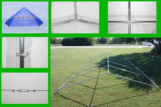 DELTA 40'x20' Budget PE +(2) Long Bag+(1) Short Bag, Large Party Tent,Event Canopy, carpas para Fiestas.Wedding Tents Garden Shelter Gazebo,Outdoor Canopy, with Waterproof Top Cover