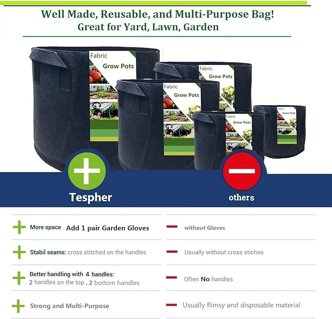 400 Gallon Large Raised Garden Bed Bag (70x24 inch) Big Garden Bag Sturdy Plant Grow Bag for Tomato,Potato Planter,Herb Veggies Planter Bag,Flower Bed,Yard Waste Bag,Lawn Debris Bag,Leaf Bag W/ Gloves
