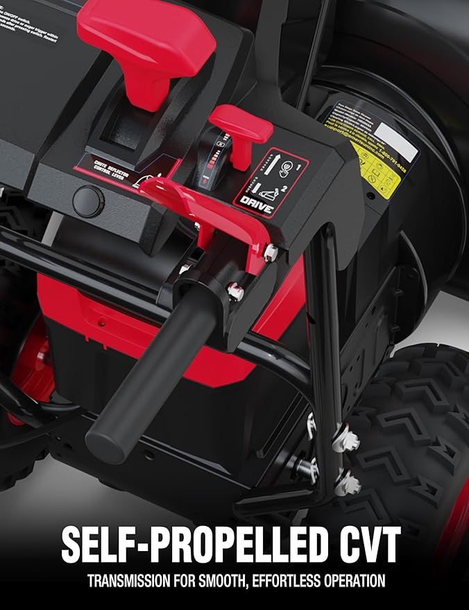 PowerSmart 80V 24in. Self-Propelled Cordless Snow Blower, 2-Stage with 6.0Ah Battery and Charger (HB2805A)