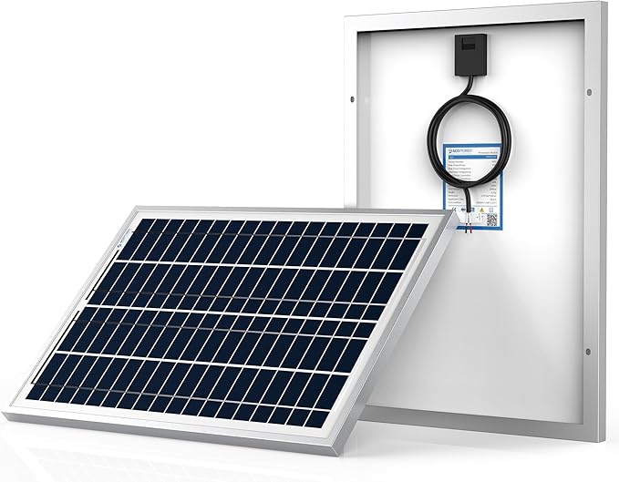 ACOPOWER 25W Poly Solar Panel, 25 Watt 12 Volt Small Solar Panel Single High Efficiency Polycrystalline Module for Battery Charger, Lighting, Boat, Gate Opener, Chicken Coop, Off-Grid Applications