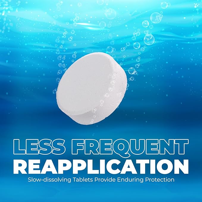 XtremeClear 3 Inch Stabilized Chlorine Tablets for Sanitizing Swimming Pools - Individually Wrapped, Slow Dissolving Chlorine - Tri-Chlor - 5 Pounds