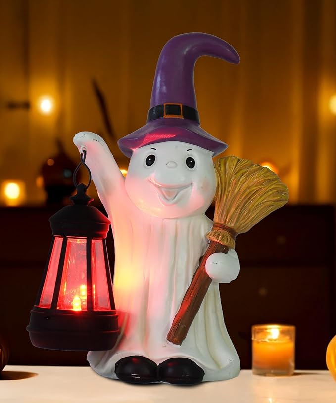 Qeeman Ghost Statues for Garden Decor : Halloween Waterproof Outdoor Decorations Yard Art Resin Figurines for Patio Balcony Porch Lawn Ornaments
