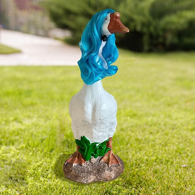 Porch Goose Wigs, Porch Goose Outfits Lawn Goose Statue Accessories for Outdoor Garden Patio Yard Goosey Decor （Style 4）