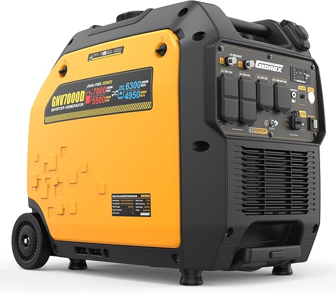 7000W Dual Fuel Inverter Generator, Gas & Propane Powered, RV Ready Remote/Electric Start, Super Quiet, 120V/240V with CO Sensor Portable Generator for RV, Camping or Party,EPA Compliant
